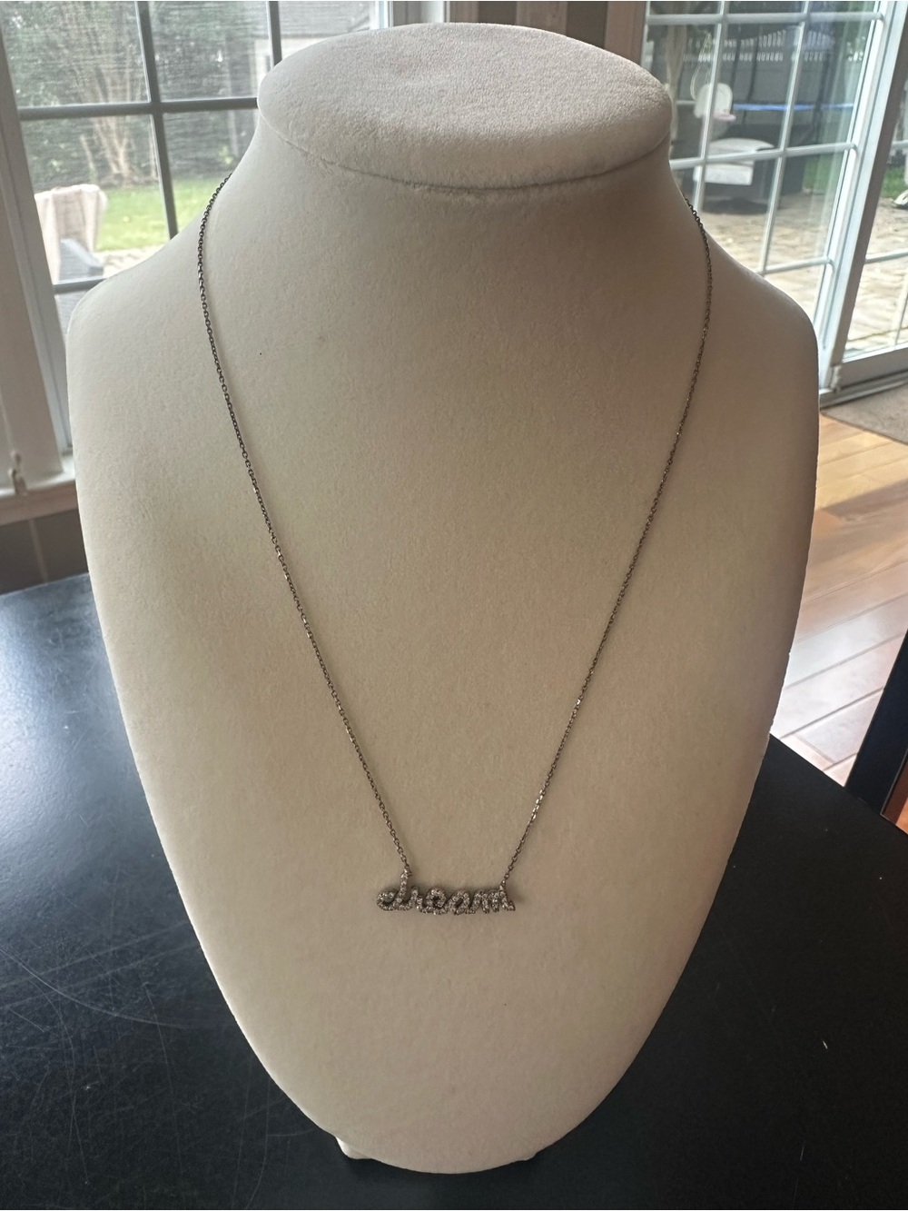 Sterling Silver Rhodium "Dream" Necklace